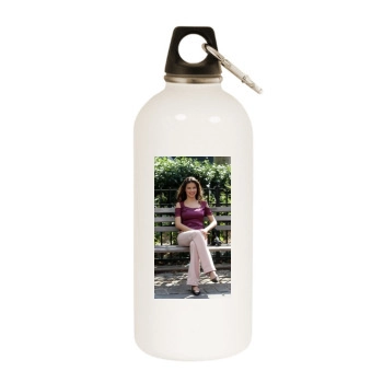 Adriana Lima White Water Bottle With Carabiner