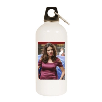 Adriana Lima White Water Bottle With Carabiner