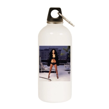 Adriana Lima White Water Bottle With Carabiner