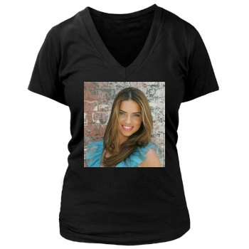 Adriana Lima Women's Deep V-Neck TShirt