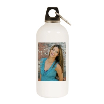 Adriana Lima White Water Bottle With Carabiner