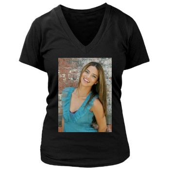 Adriana Lima Women's Deep V-Neck TShirt