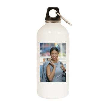 Adriana Lima White Water Bottle With Carabiner