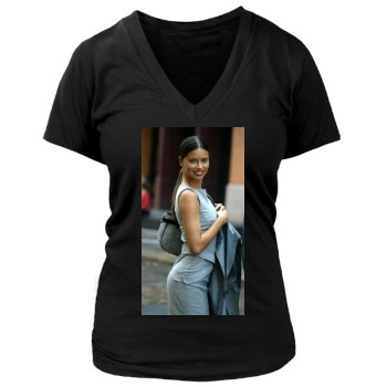 Adriana Lima Women's Deep V-Neck TShirt