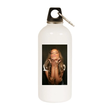 Adriana Lima White Water Bottle With Carabiner