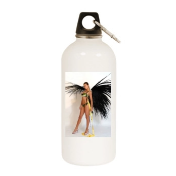 Adriana Lima White Water Bottle With Carabiner