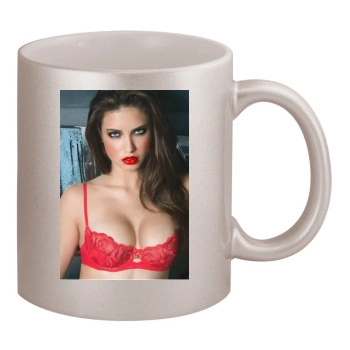 Adriana Lima 11oz Metallic Silver Mug