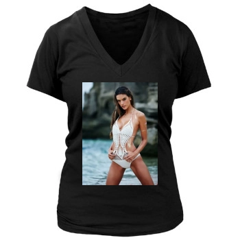 Alessandra Ambrosio Women's Deep V-Neck TShirt