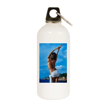 Alessandra Ambrosio White Water Bottle With Carabiner