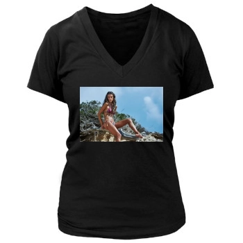 Alessandra Ambrosio Women's Deep V-Neck TShirt