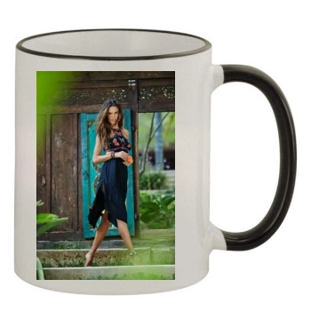 Alessandra Ambrosio 11oz Colored Rim & Handle Mug