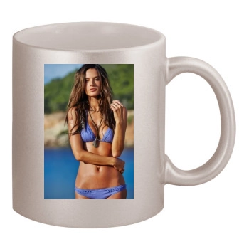 Alessandra Ambrosio 11oz Metallic Silver Mug