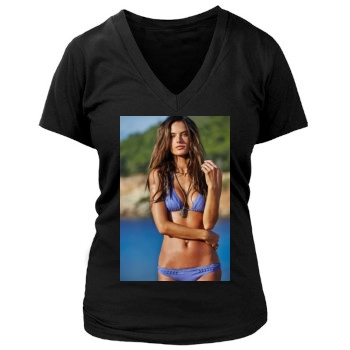 Alessandra Ambrosio Women's Deep V-Neck TShirt