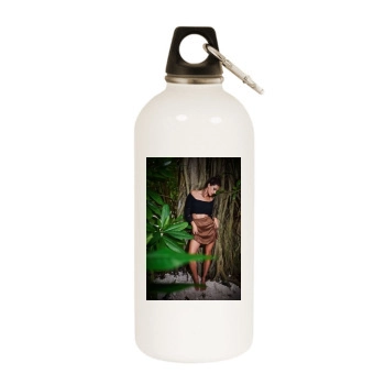 Alessandra Ambrosio White Water Bottle With Carabiner