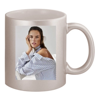 Alessandra Ambrosio 11oz Metallic Silver Mug