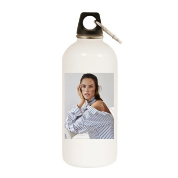 Alessandra Ambrosio White Water Bottle With Carabiner