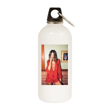 Alessandra Ambrosio White Water Bottle With Carabiner