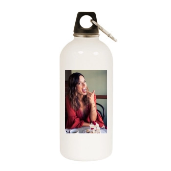 Alessandra Ambrosio White Water Bottle With Carabiner