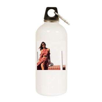 Alessandra Ambrosio White Water Bottle With Carabiner