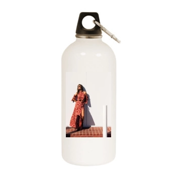 Alessandra Ambrosio White Water Bottle With Carabiner