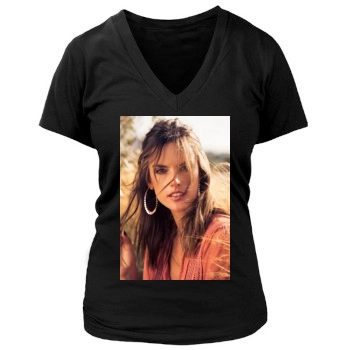 Alessandra Ambrosio Women's Deep V-Neck TShirt