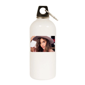 Alessandra Ambrosio White Water Bottle With Carabiner