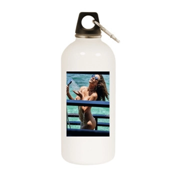 Alessandra Ambrosio White Water Bottle With Carabiner