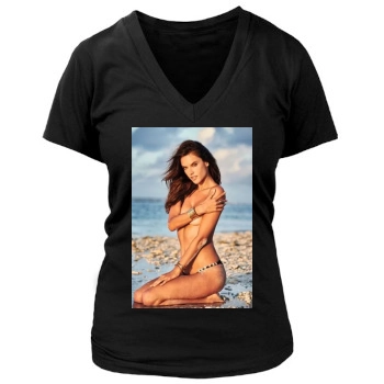 Alessandra Ambrosio Women's Deep V-Neck TShirt