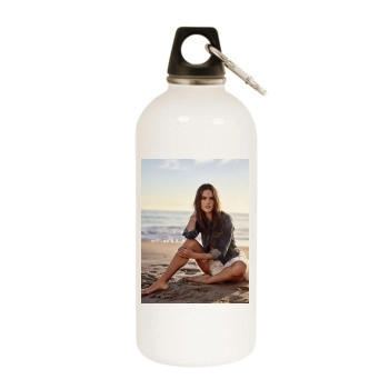 Alessandra Ambrosio White Water Bottle With Carabiner