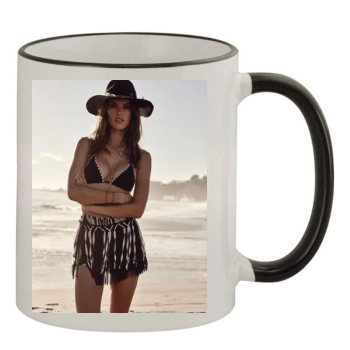 Alessandra Ambrosio 11oz Colored Rim & Handle Mug