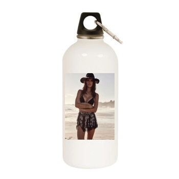 Alessandra Ambrosio White Water Bottle With Carabiner