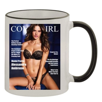 Alessandra Ambrosio 11oz Colored Rim & Handle Mug