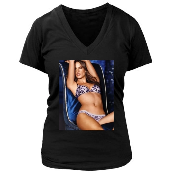 Alessandra Ambrosio Women's Deep V-Neck TShirt