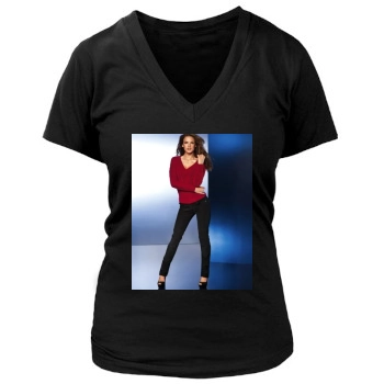 Alessandra Ambrosio Women's Deep V-Neck TShirt