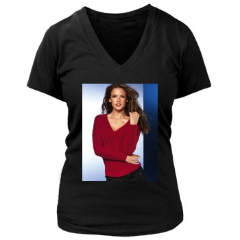 Alessandra Ambrosio Women's Deep V-Neck TShirt