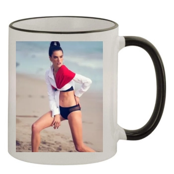 Alessandra Ambrosio 11oz Colored Rim & Handle Mug