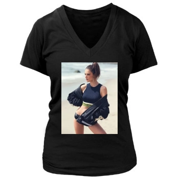 Alessandra Ambrosio Women's Deep V-Neck TShirt