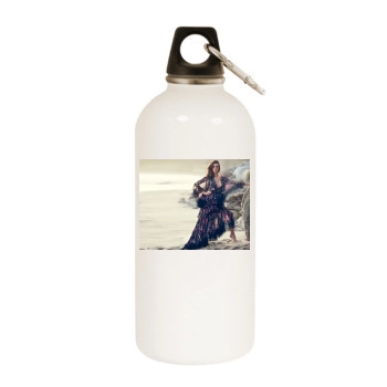 Alessandra Ambrosio White Water Bottle With Carabiner