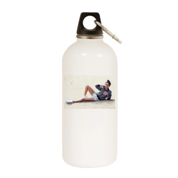 Alessandra Ambrosio White Water Bottle With Carabiner