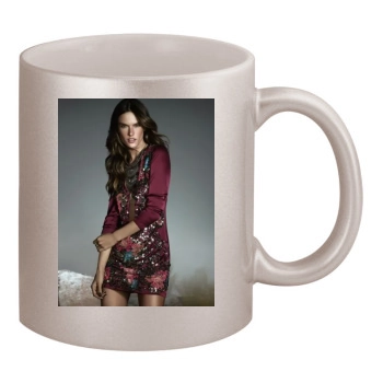 Alessandra Ambrosio 11oz Metallic Silver Mug