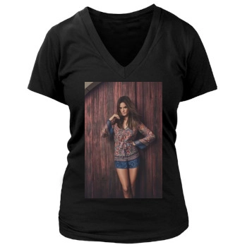 Alessandra Ambrosio Women's Deep V-Neck TShirt