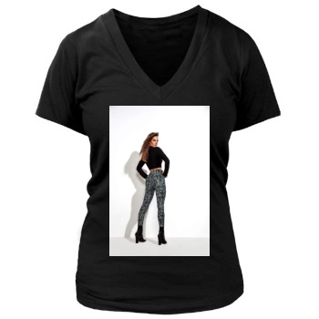 Alessandra Ambrosio Women's Deep V-Neck TShirt