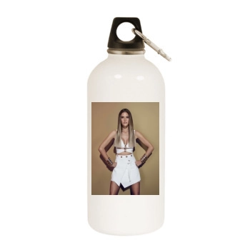 Alessandra Ambrosio White Water Bottle With Carabiner