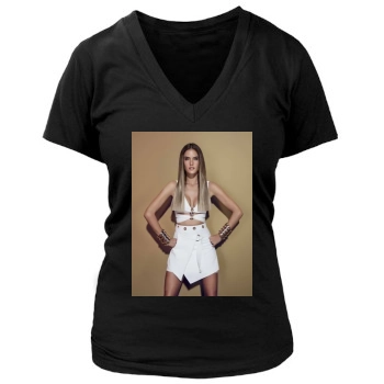 Alessandra Ambrosio Women's Deep V-Neck TShirt