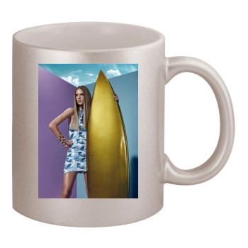 Alessandra Ambrosio 11oz Metallic Silver Mug