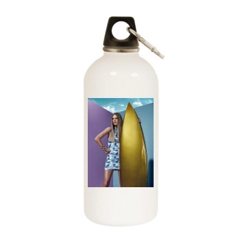 Alessandra Ambrosio White Water Bottle With Carabiner