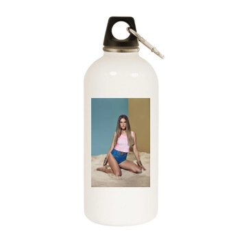 Alessandra Ambrosio White Water Bottle With Carabiner