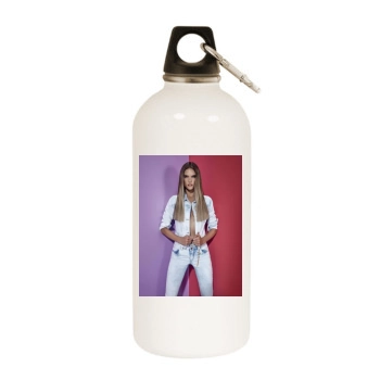 Alessandra Ambrosio White Water Bottle With Carabiner