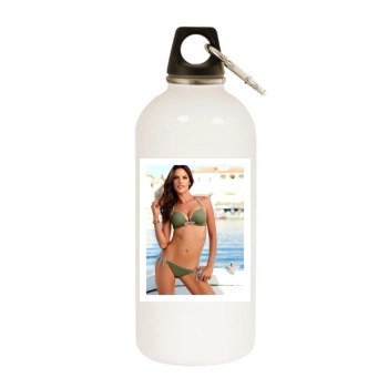 Alessandra Ambrosio White Water Bottle With Carabiner