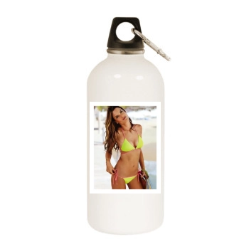 Alessandra Ambrosio White Water Bottle With Carabiner